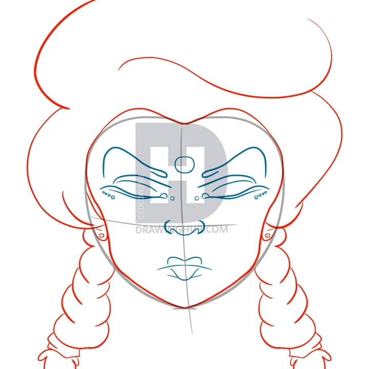 720x720 Drawing A Geisha Face, Step