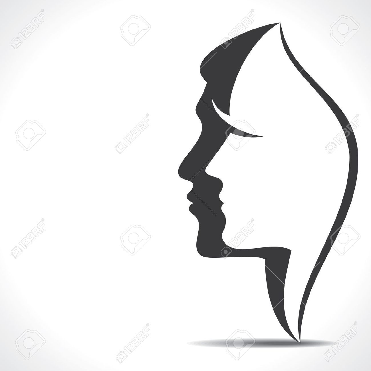 Face Silhouette Drawing