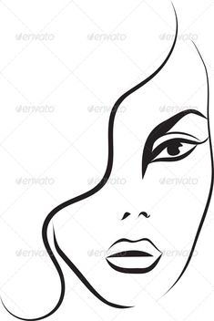 235x352 Best Woman Face Silhouette Images Drawings, Paintings