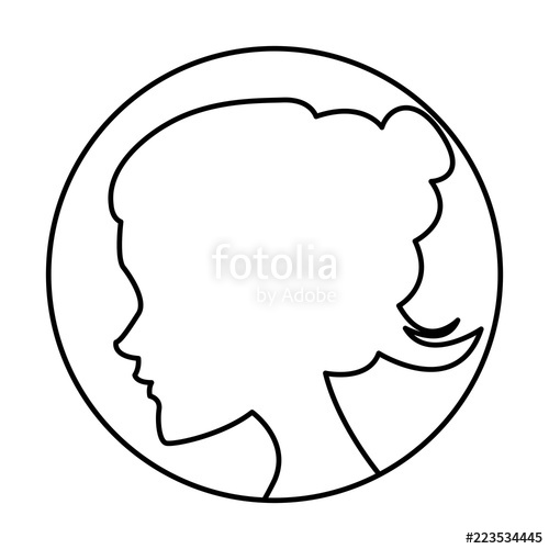 500x500 Woman Face Silhouette Stock Image And Royalty Free Vector