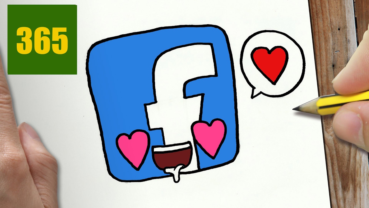 1280x720 How To Draw A Facebook Logo In Love Cute, Easy Step