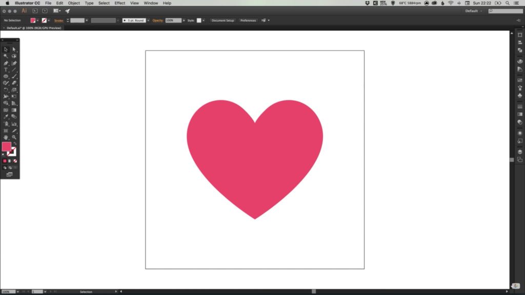 1024x576 Drawing The Facebook Heart Emoji In Illustrator Aditya Dyal's Blog