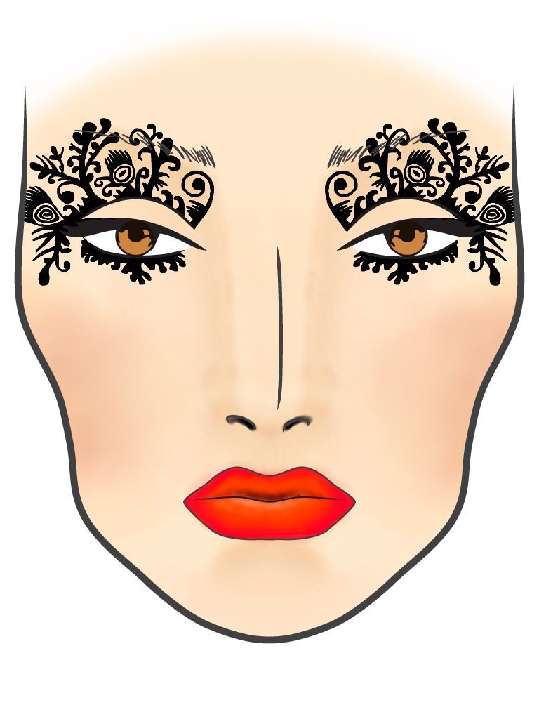 768x1004 mask makeup charts, makeup face
