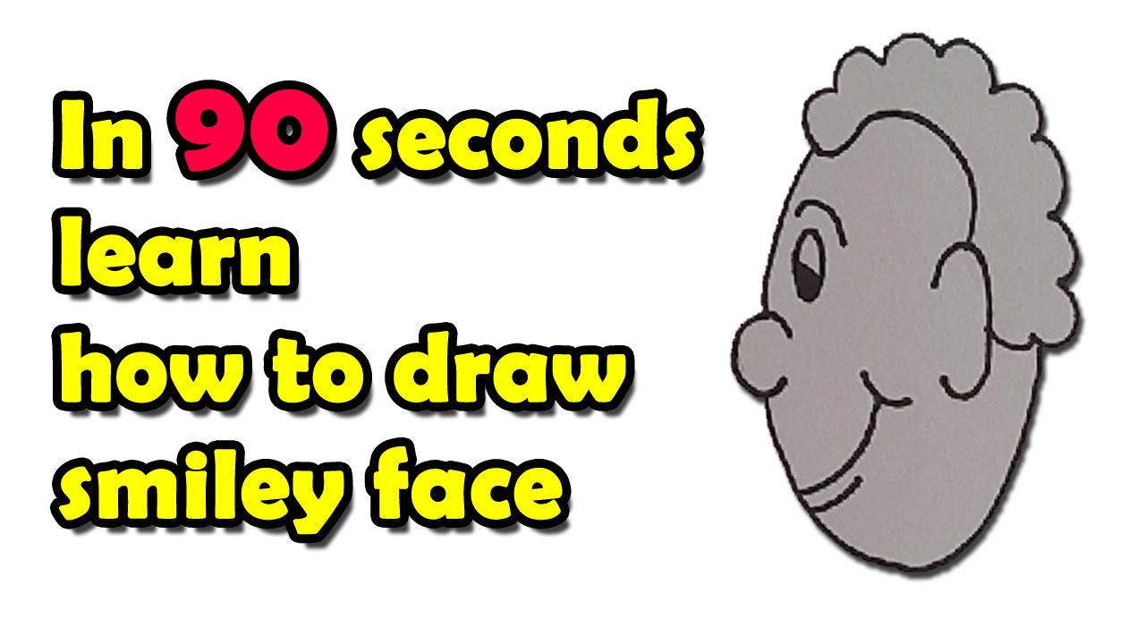 1280x720 How To Draw A Smiley Face Emoji For Kids Easy And Simple