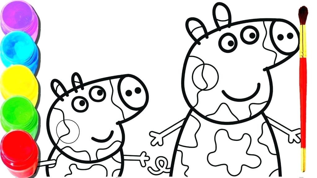 1024x576 Pig Drawing For Kids New Year Pig In Gift Box Educational Children