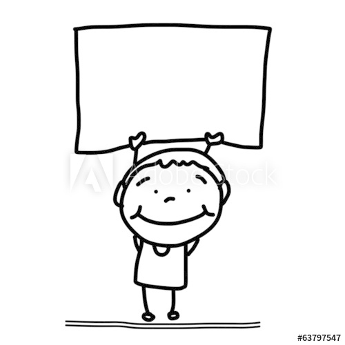 500x500 Hand Drawing Cartoon Concept Happy Kids