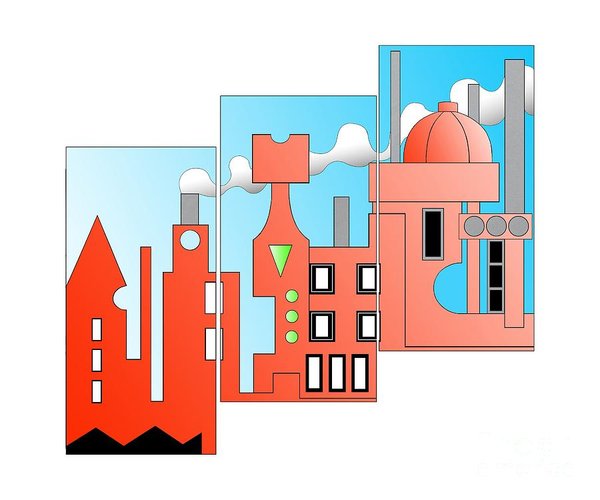 600x500 Factory Smoke Drawings Fine Art America