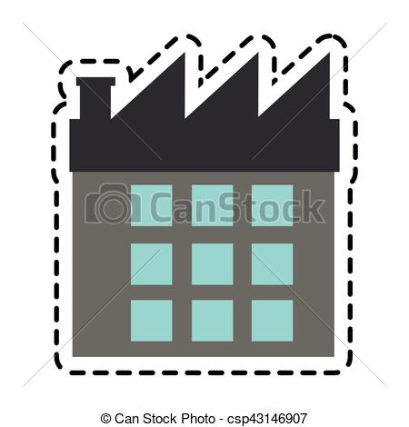 450x470 isolated factory building design factory building icon vector