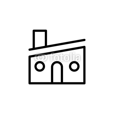 400x400 Building Factory Icon Element Of Real Estate Sign For Mobile