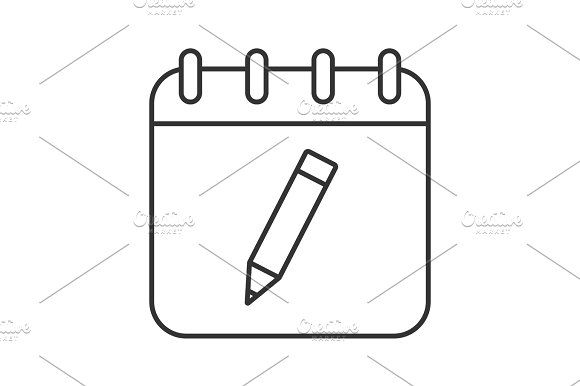 580x386 Edit Calendar Linear Icon