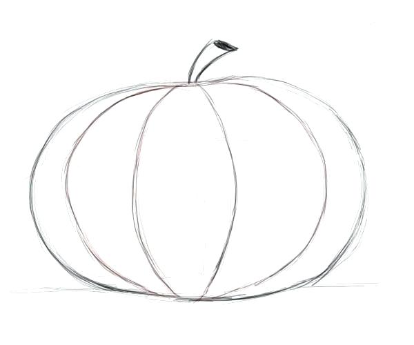 600x500 how to draw a pumpkin how to draw a pumpkin draw pumpkin leaves