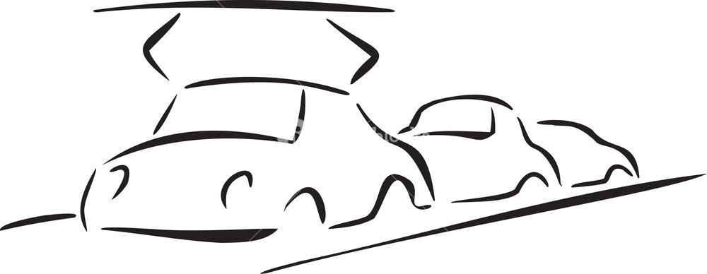 1000x388 Illustration Of A Car Factory Royalty Free Stock Image