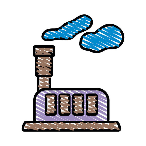 600x600 Industrial Factory With Pollution Contamination Of Environment Art