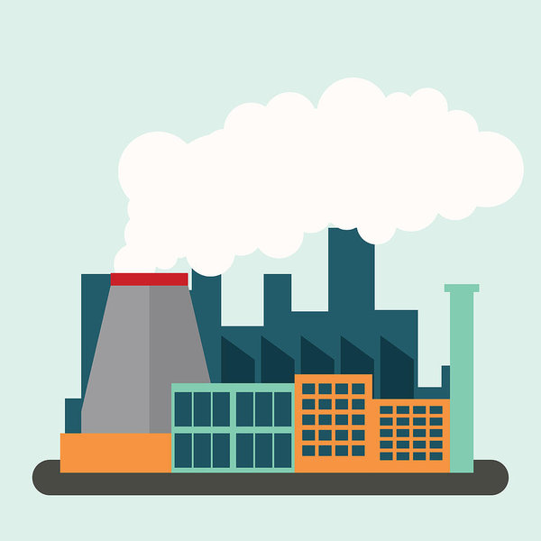 600x600 Polluting Air From Factory Pipe And Cesspit, Environmental