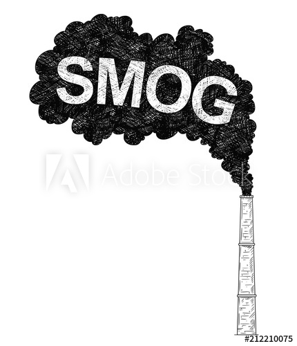 430x500 Vector Artistic Pen And Ink Drawing Illustration Of Smoke Coming