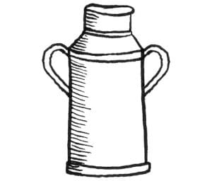 300x256 Drawing Of A Milk Churn