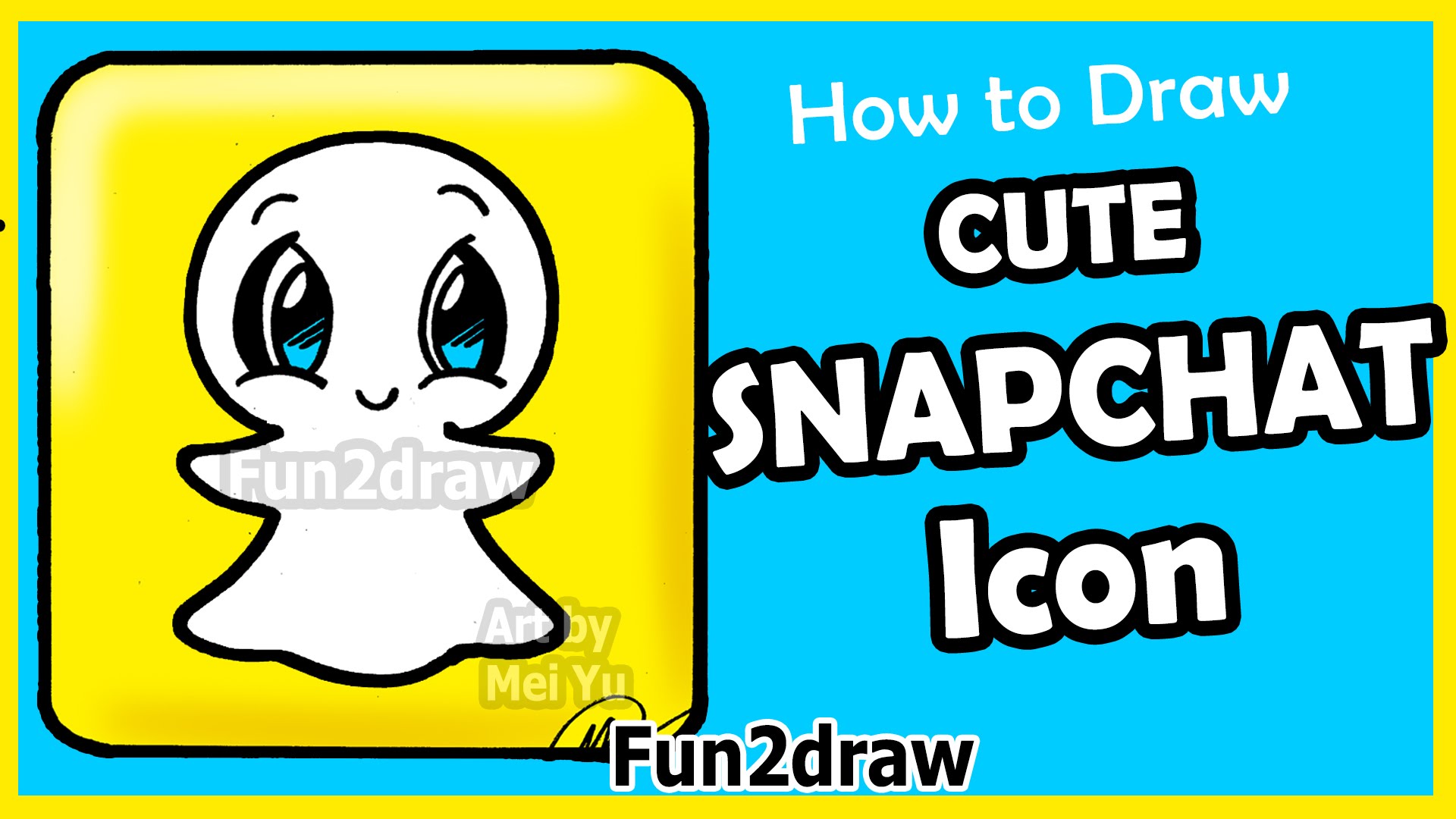 1920x1080 how to draw cute snapchat logo step