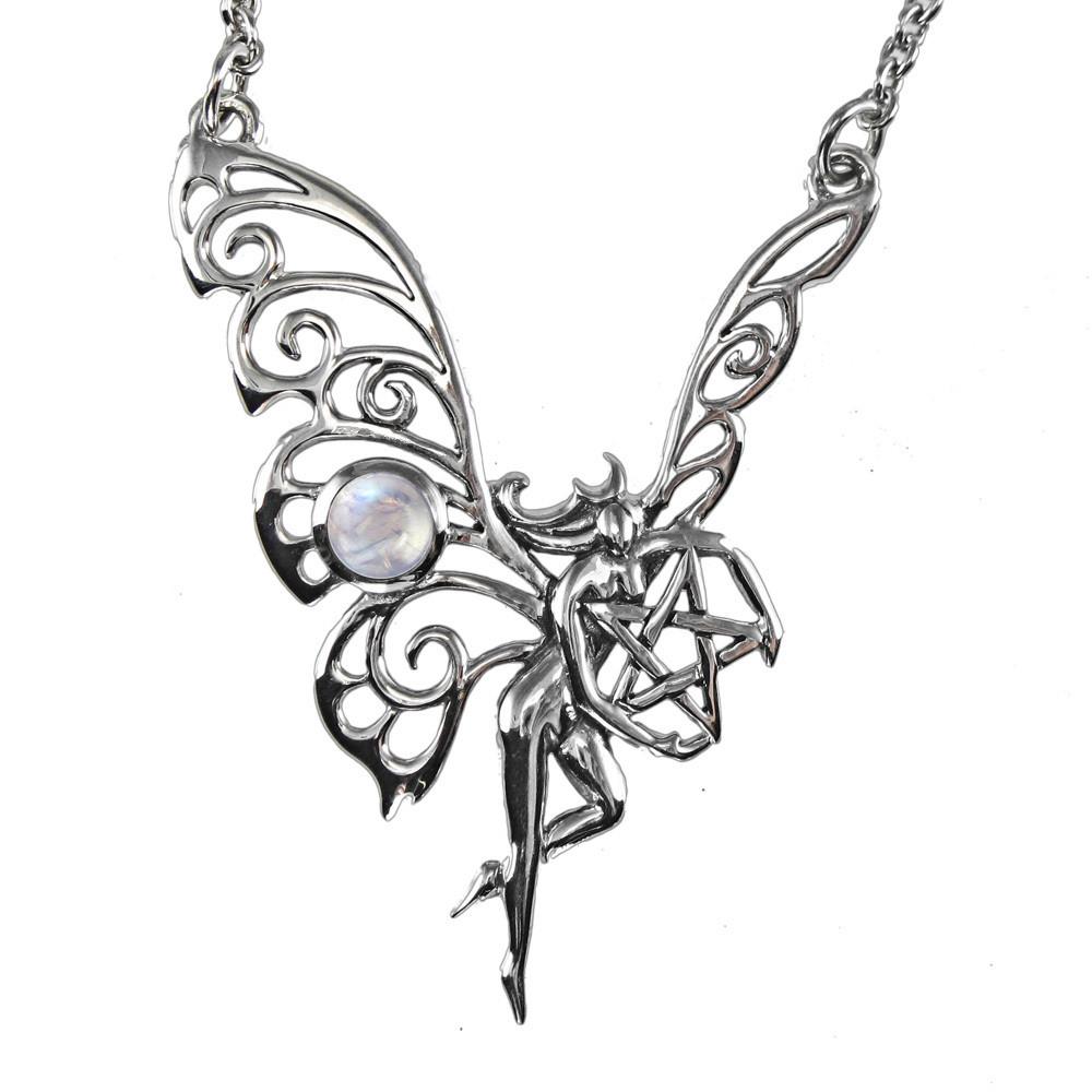 1000x1000 dancing faerie pentacle necklace in sterling silver