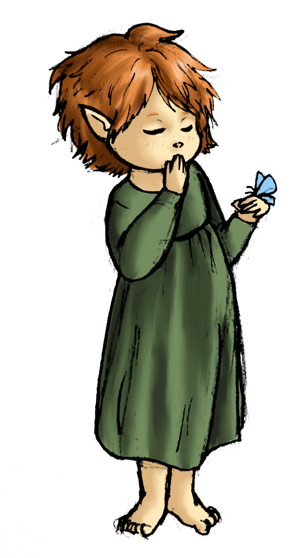 1056x1920 doodlings and art a faerie baby, her name is selja