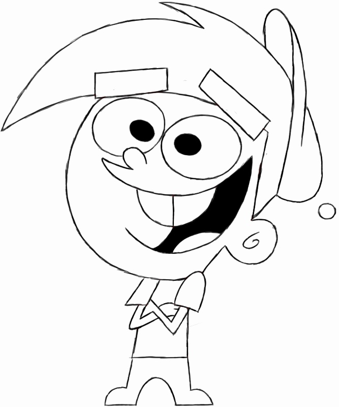 667x800 How To Draw Timmy Turner Step