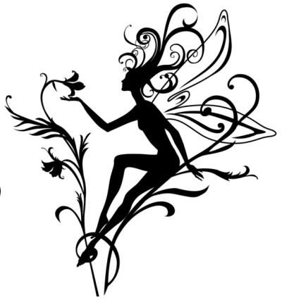 400x426 black and white tattoo designs for the pixie