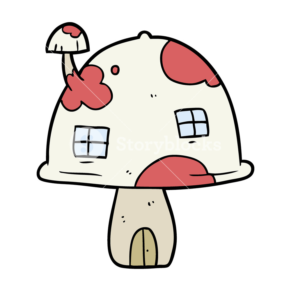 1000x1000 Cartoon Fairy Mushroom House Royalty Free Stock Image