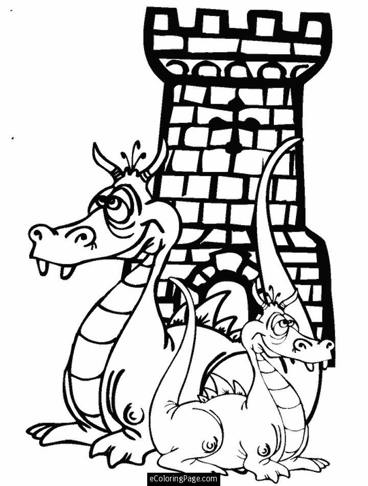 720x950 Castle Coloring Pages Printables Dragons And Castle Coloring