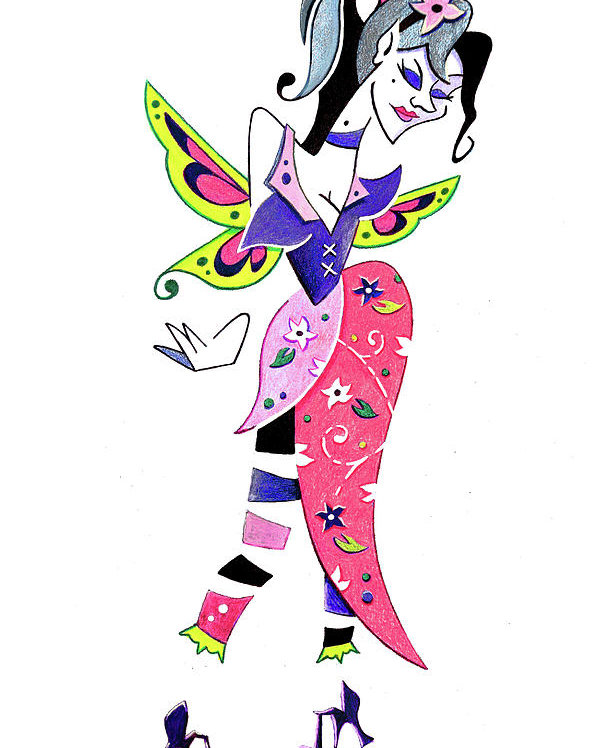 599x748 Woman Butterfly