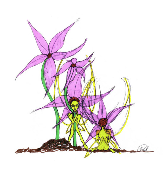 549x600 Fairy Garden Drawings