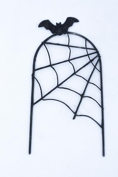 400x600 Halloween Fairy Garden Spider Fence With Bat Aristreasures