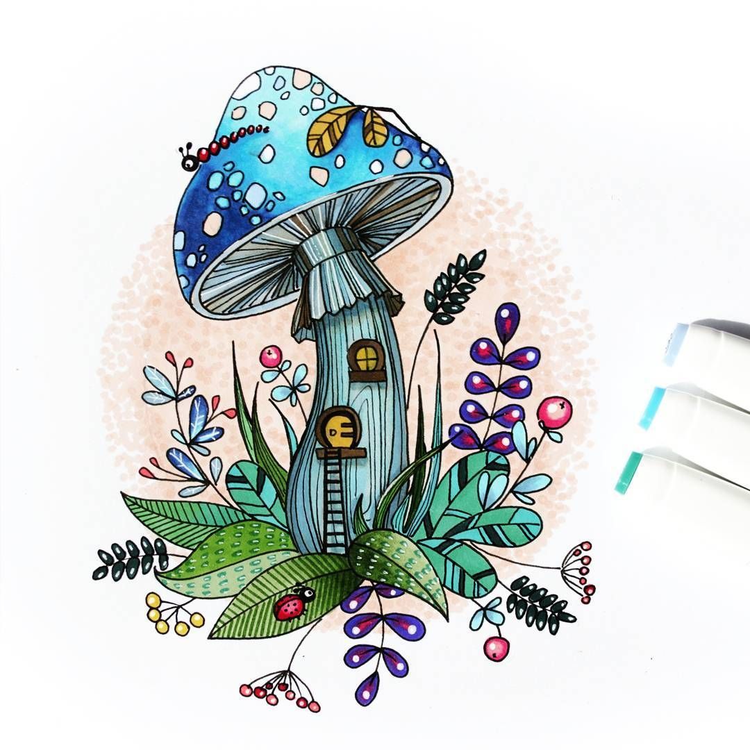 1080x1080 Image Result For Zentangle Fairy Garden Mushroom Crafts