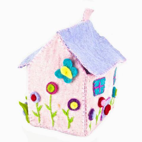 480x480 Hand Felted Tiny Fairy Dream House With Flower Fairy Taraluna