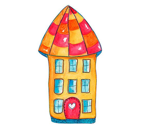 570x499 fairy house nursery print houses wall art houses poster etsy