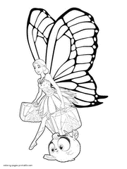 180x240 Barbie Mariposa And The Fairy Princess Coloring Pages For Girls