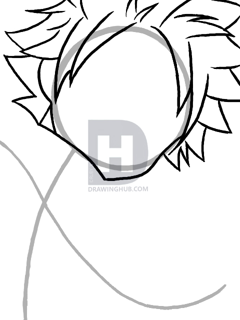 480x640 How To Draw Natsu Dragneel From Fairy Tail, Step