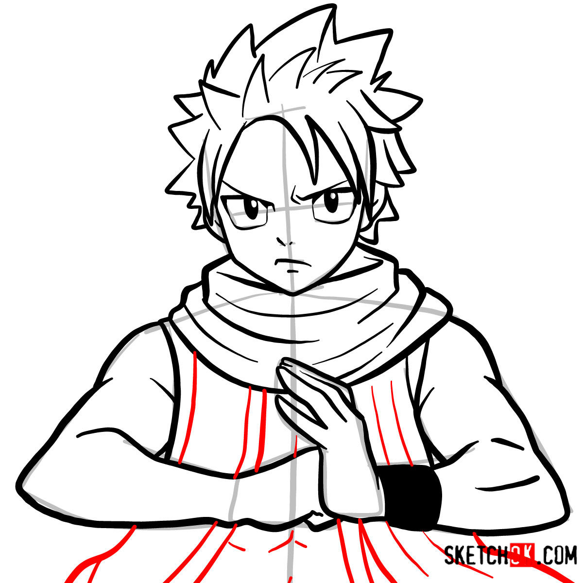 1200x1200 How To Draw Natsu Dragneel's Face Fairy Tail