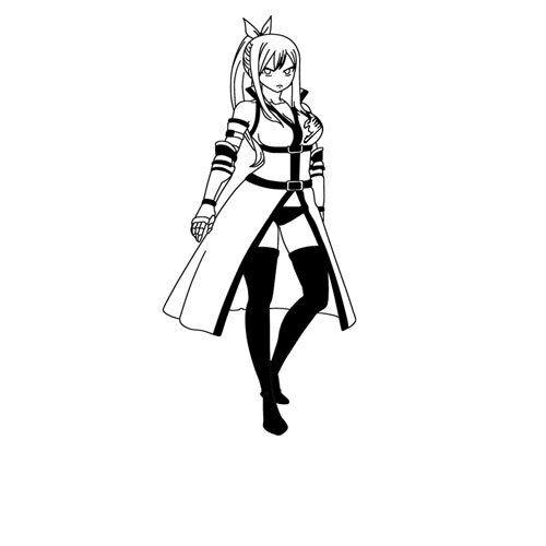 500x500 Fairy Tail Uniform Erza Vinyl Sticker Decal For Macbook Laptop Car