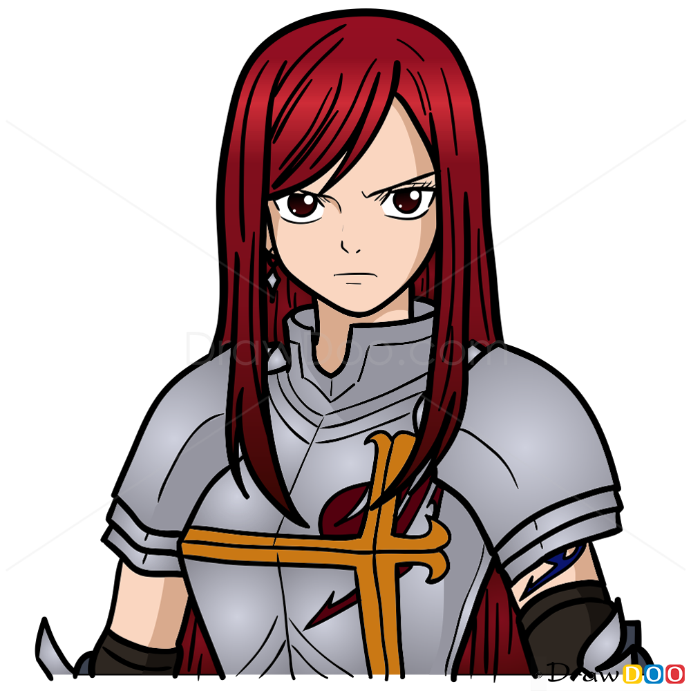 1000x1000 How To Draw Erza, Fairy Tail
