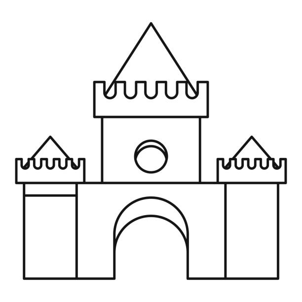 612x612 Fairytale Castle Clipart Black And White