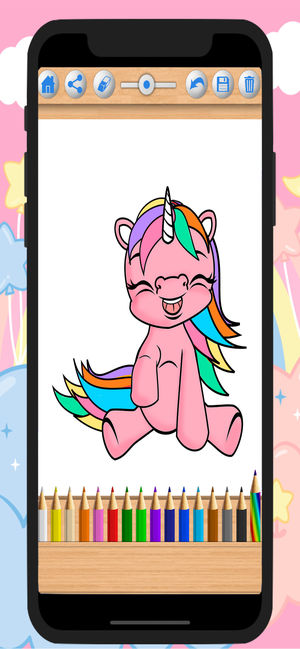 300x649 Unicorns Pony Coloring Book On The App Store