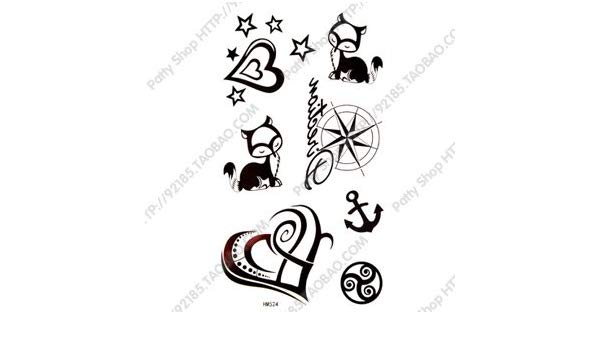 600x350 Waterproof Tattoo Sticker Hotselling Design Free Style New Tattoo