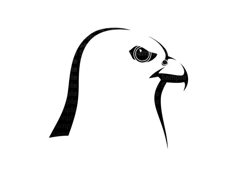 794x595 Falcon Head Digital Dxf And Png Etsy