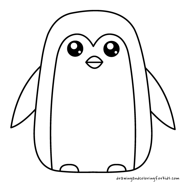 600x600 Drawing Birds For Kids Coloring Pages Birds Drawing Penguin