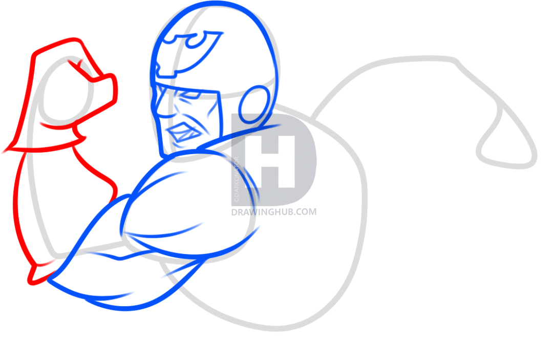 1080x666 How To Draw Captain Falcon, Step