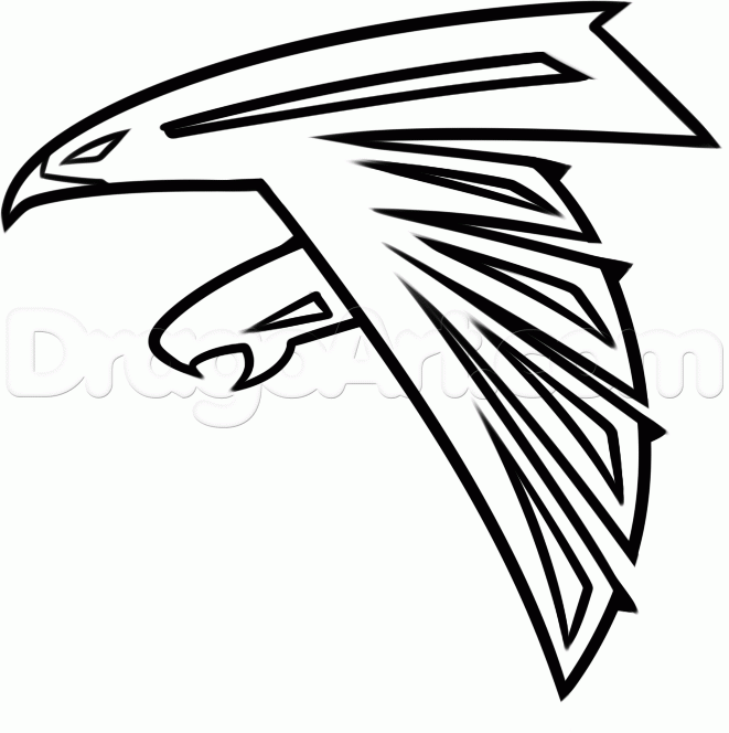661x664 step how to draw the atlanta falcons