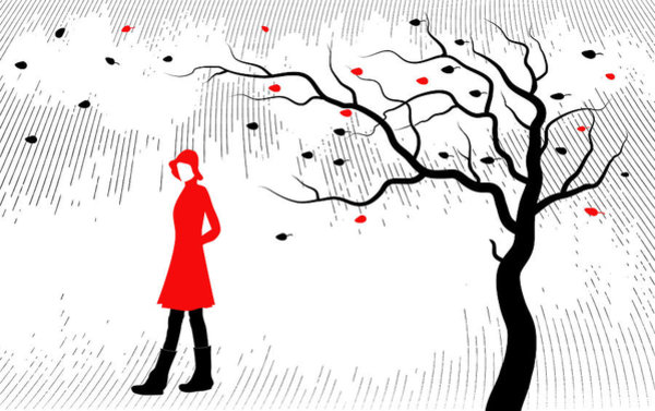 600x377 Fall Leaves Drawings