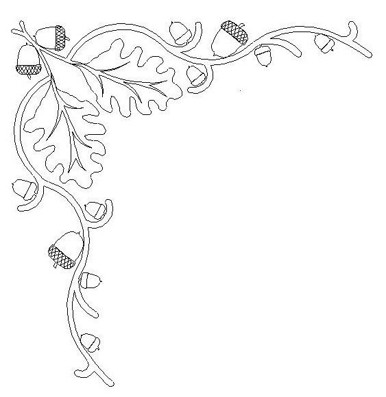 563x580 Collection Of Autumn Leaves Drawing Border High Quality