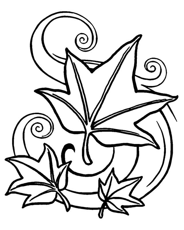 640x800 Fall Leaf Coloring Pages Kids Drawing Coloring Page