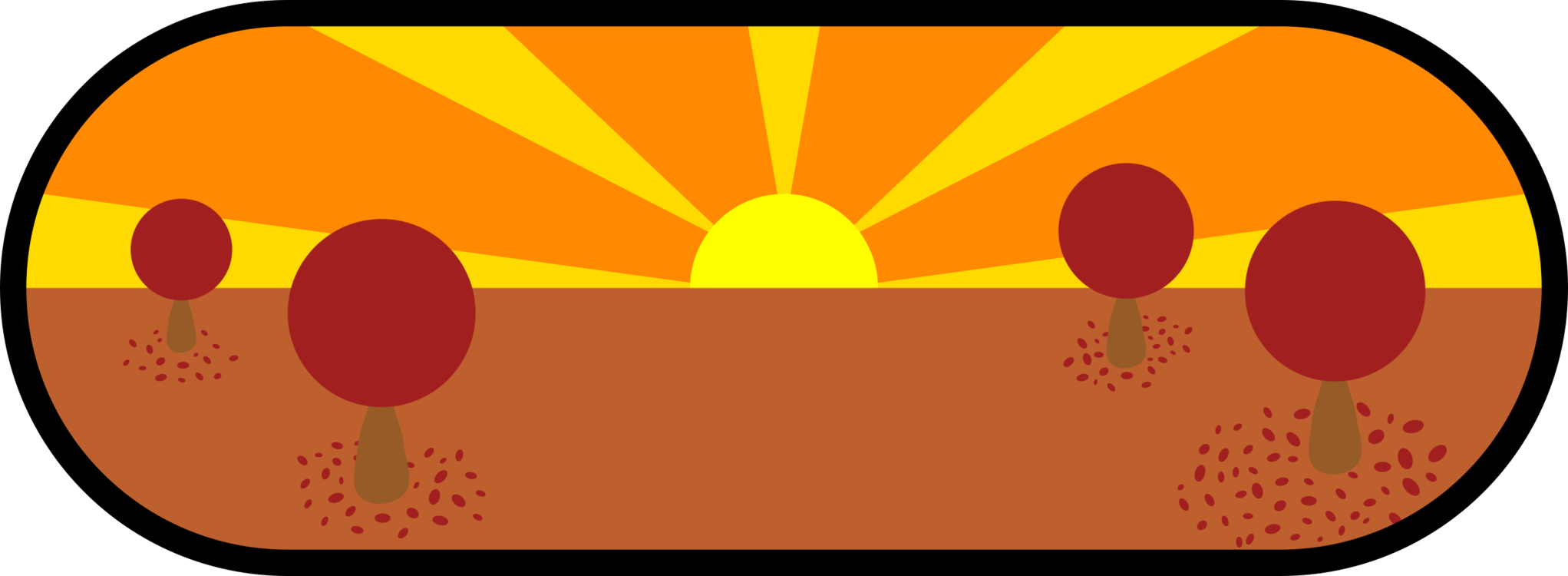 2043x750 Autumn Drawing Computer Icons Season Cc0