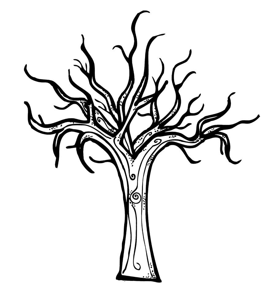 900x921 How To Draw A Simple Leafless Tree For W